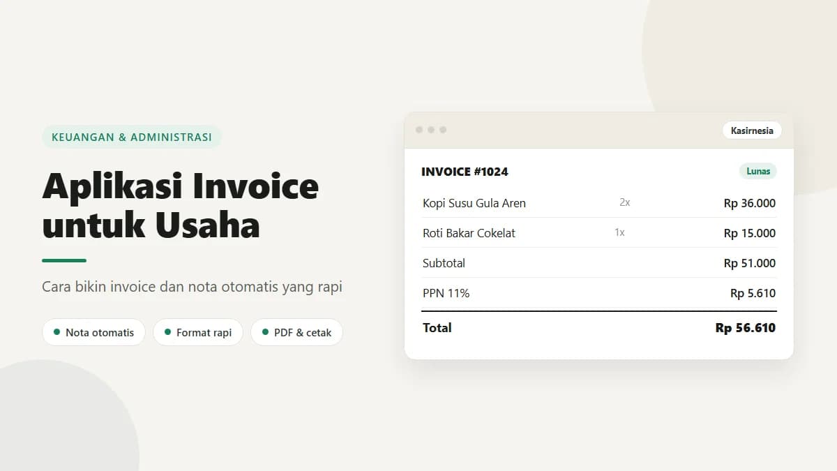 Aplikasi Invoice: Cara Bikin Invoice dan Nota Otomatis untuk Usaha