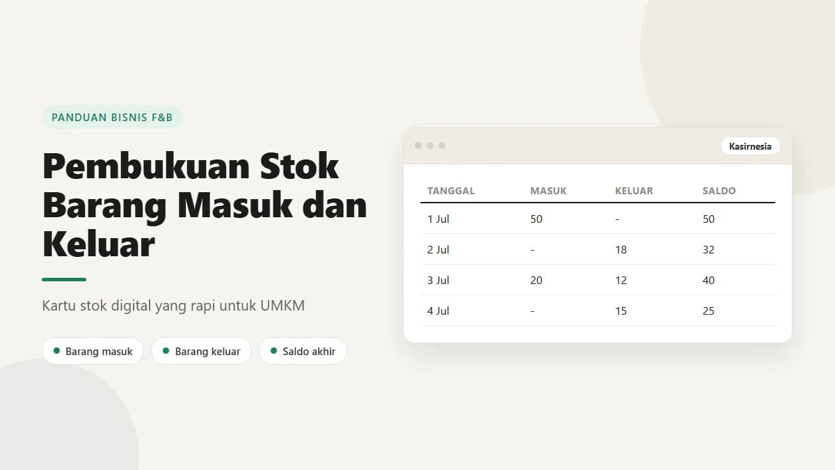 Aplikasi Pembukuan Stok Barang Masuk dan Keluar untuk UMKM