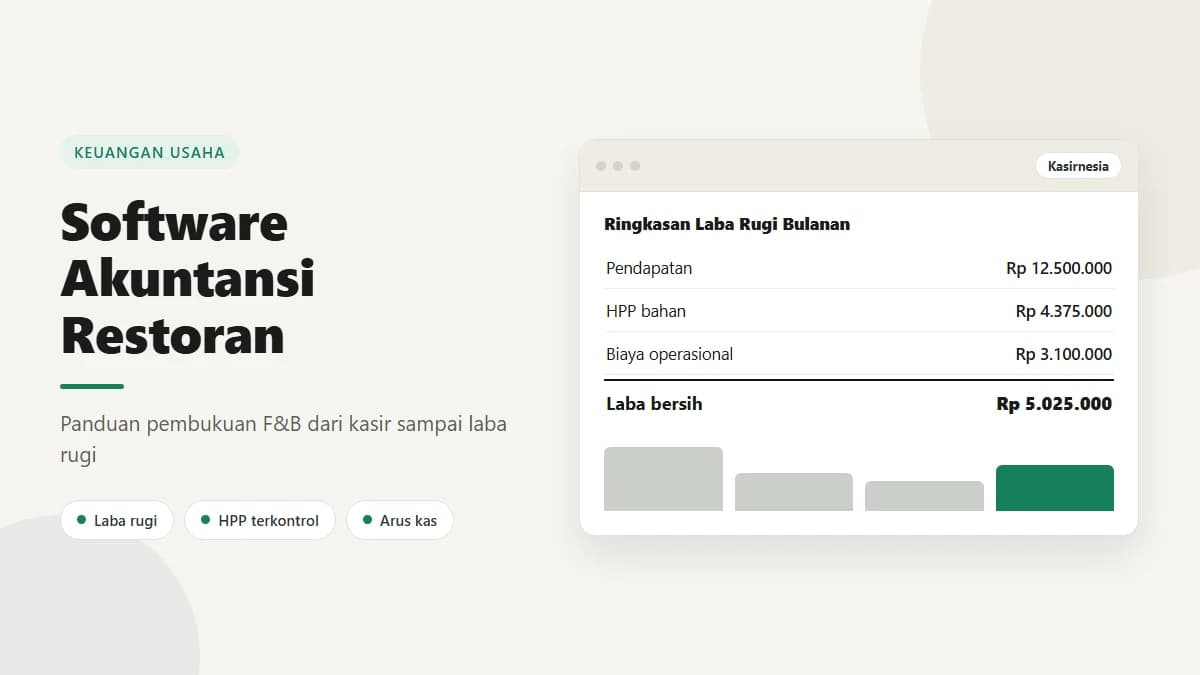 Software Akuntansi Restoran: Panduan Pembukuan F&B